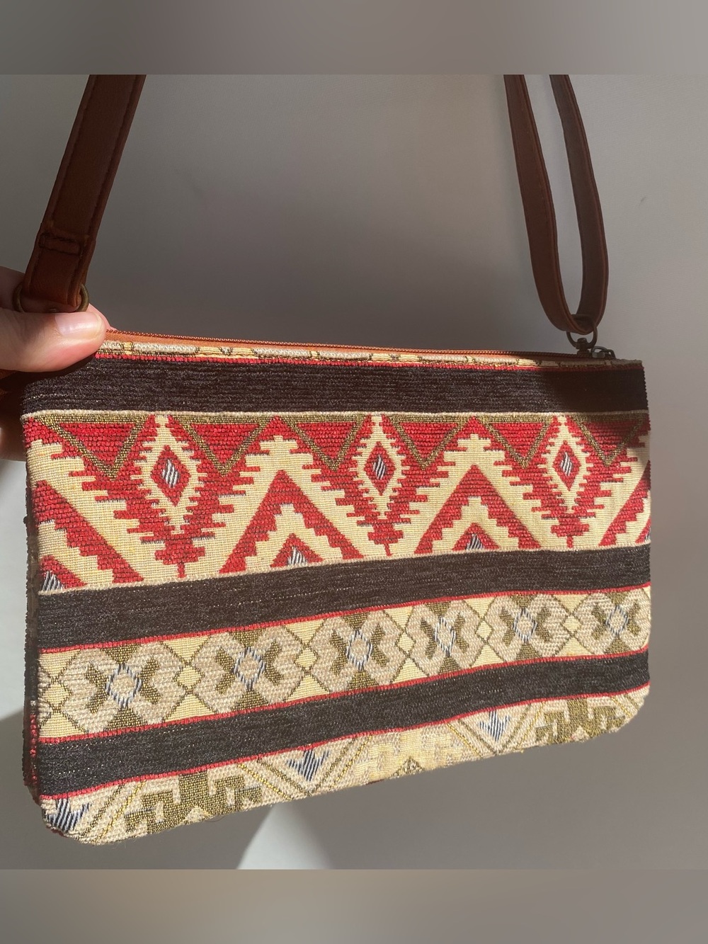 Canyon Sky Southwest canvas carpet bag western clutch crossbody purse boho
